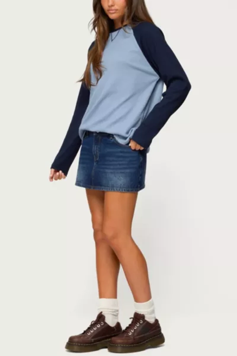 Edikted Me Time Oversized Waffle Top