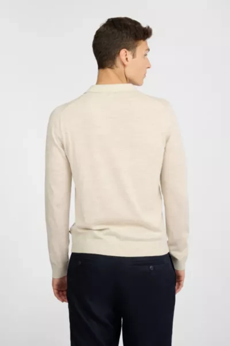 Onia Extra Fine Merino Wool Long Sleeve Polo