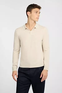 Onia Extra Fine Merino Wool Long Sleeve Polo