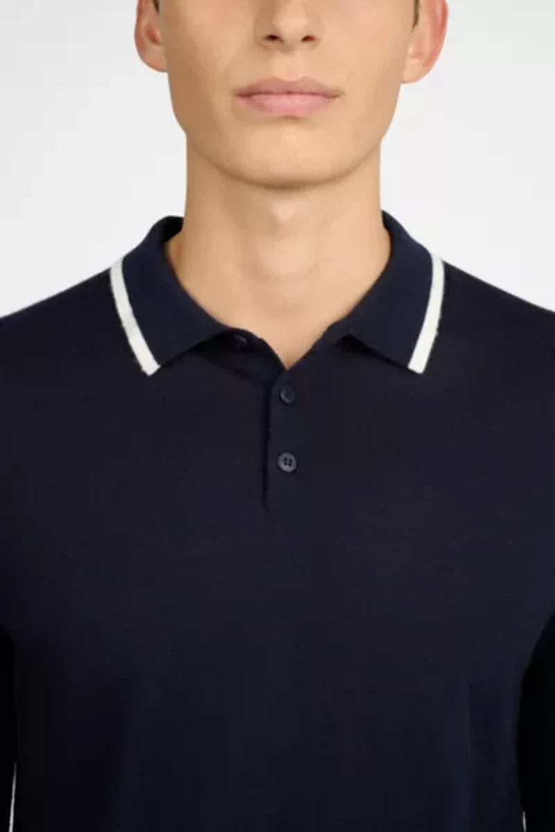 Onia Extra Fine Merino Wool Long Sleeve Polo