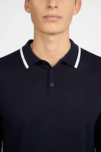 Onia Extra Fine Merino Wool Long Sleeve Polo