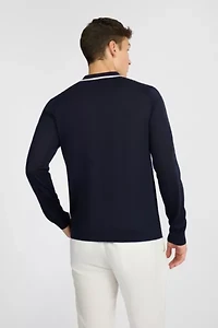 Onia Extra Fine Merino Wool Long Sleeve Polo