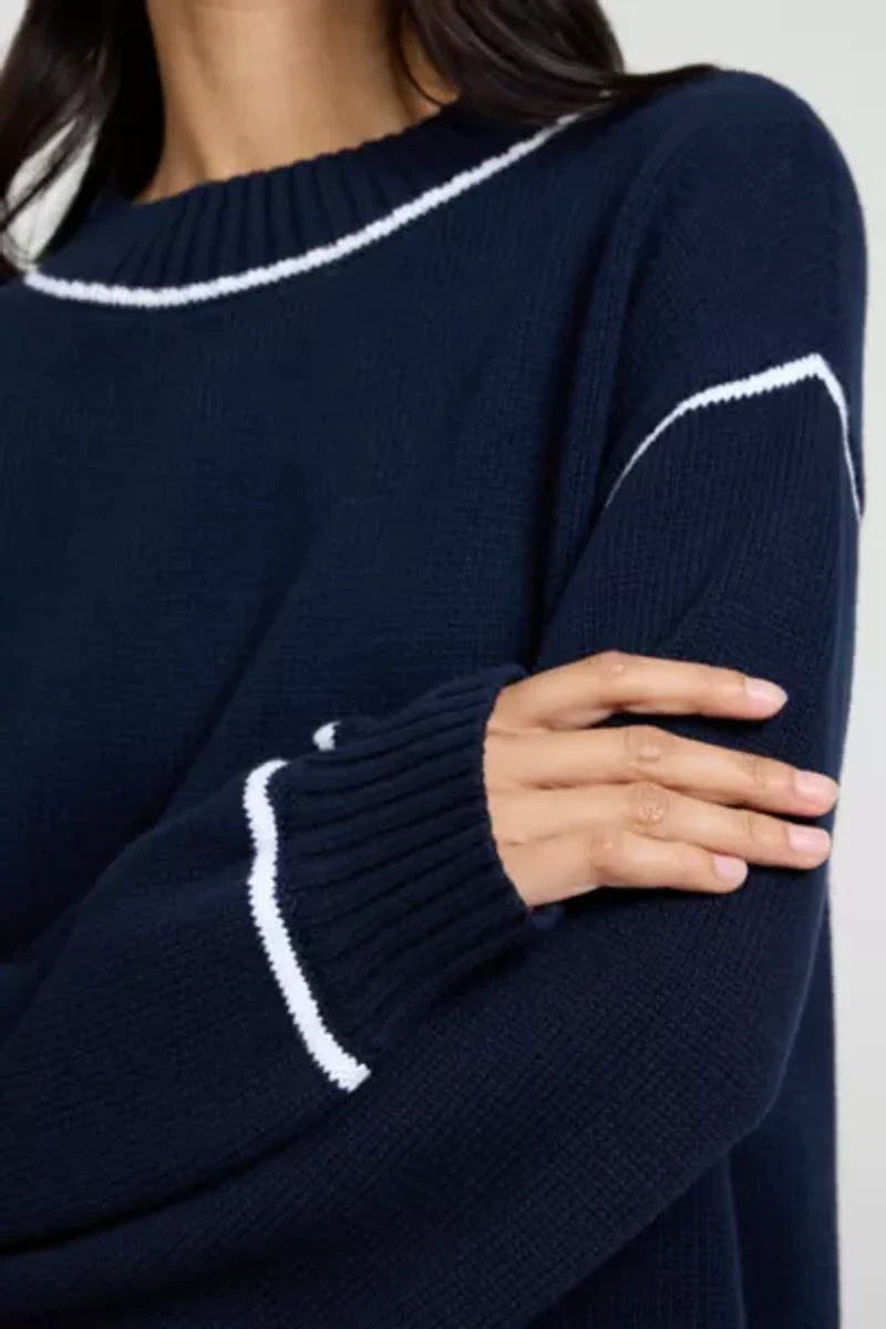 Onia Cotton Oversized Mock Neck Sweater
