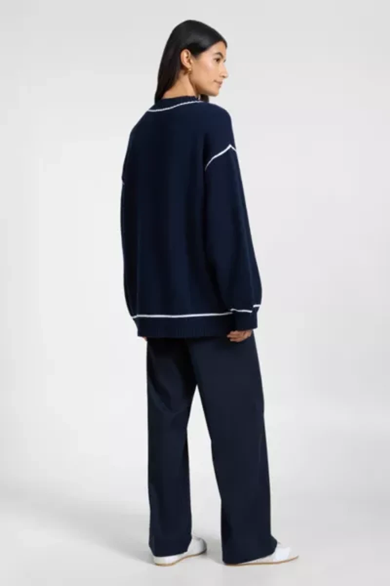 Onia Cotton Oversized Mock Neck Sweater