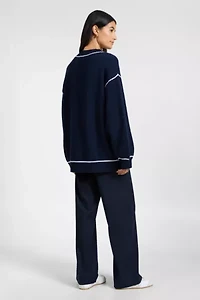 Onia Cotton Oversized Mock Neck Sweater