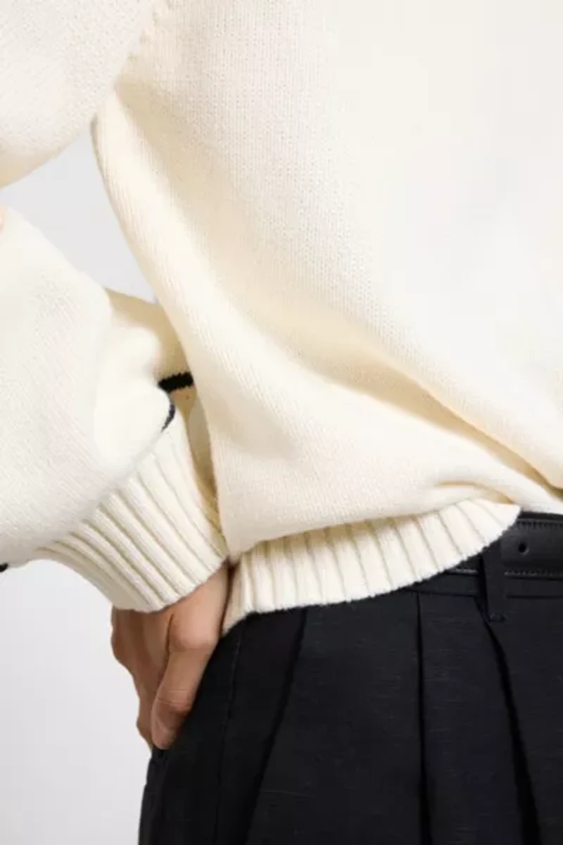 Onia Cotton Oversized Mock Neck Sweater