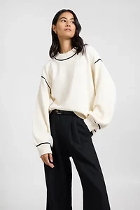 Onia Cotton Oversized Mock Neck Sweater