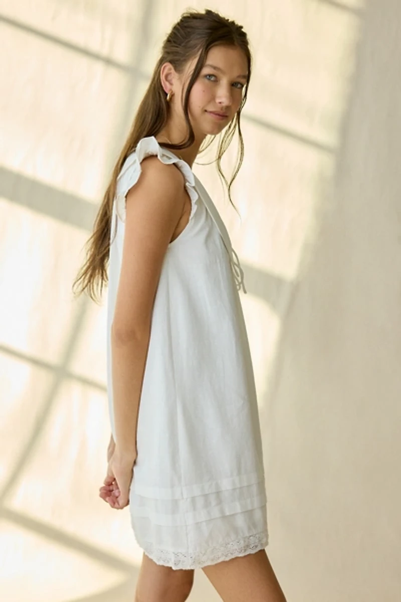 Kiss The Sky Frolic Fields Oversized Collar Mini Dress