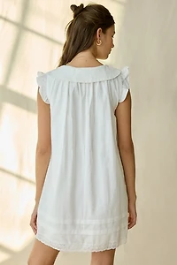 Kiss The Sky Frolic Fields Oversized Collar Mini Dress