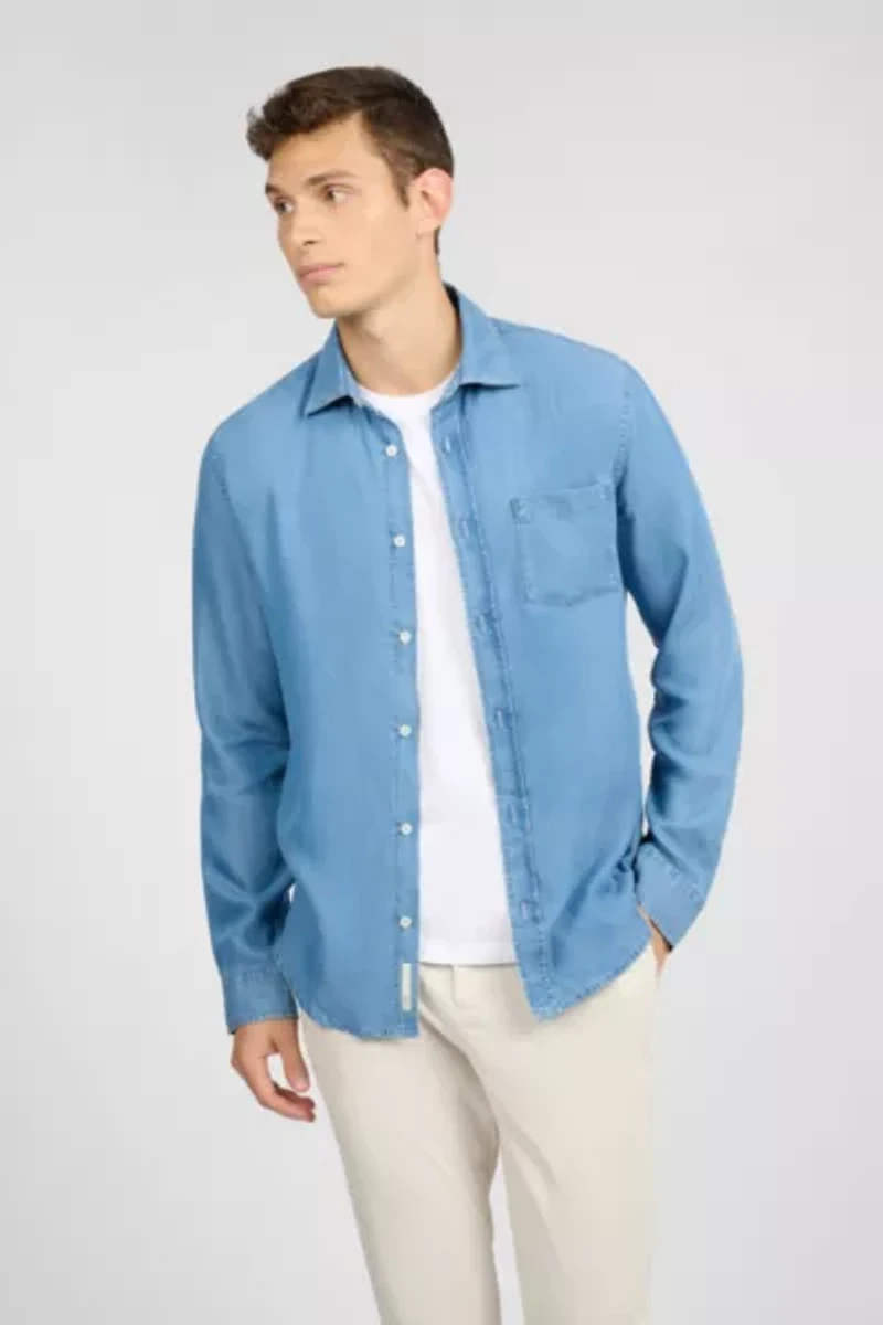 Onia Denim Chambray Long Sleeve Shirt