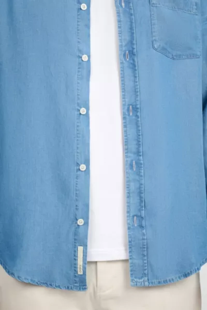 Onia Denim Chambray Long Sleeve Shirt