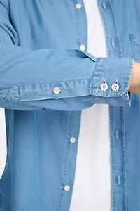 Onia Denim Chambray Long Sleeve Shirt