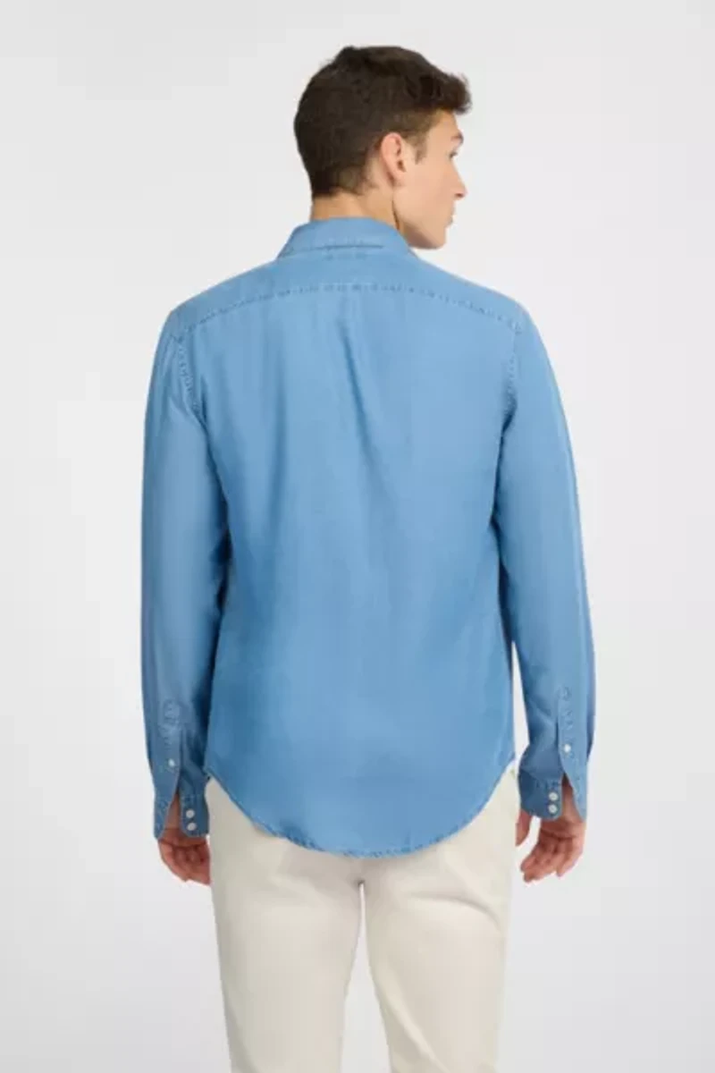 Onia Denim Chambray Long Sleeve Shirt