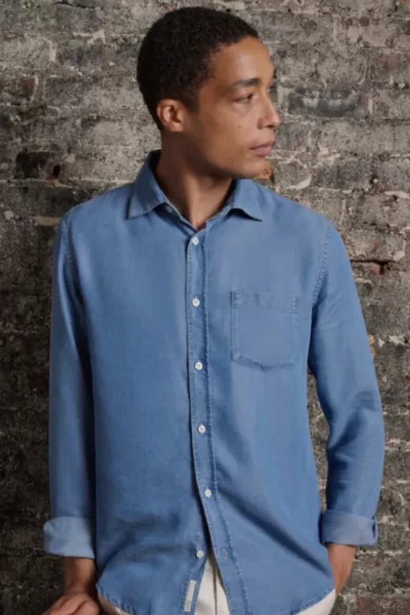Onia Denim Chambray Long Sleeve Shirt