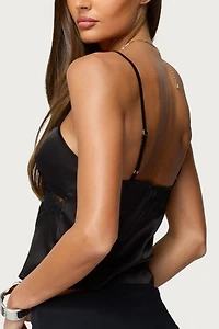 Edikted Tamar Satin Effect Tank Top