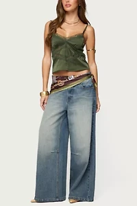 Edikted Tamar Satin Effect Tank Top