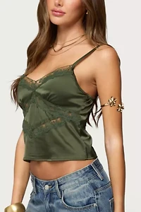 Edikted Tamar Satin Effect Tank Top