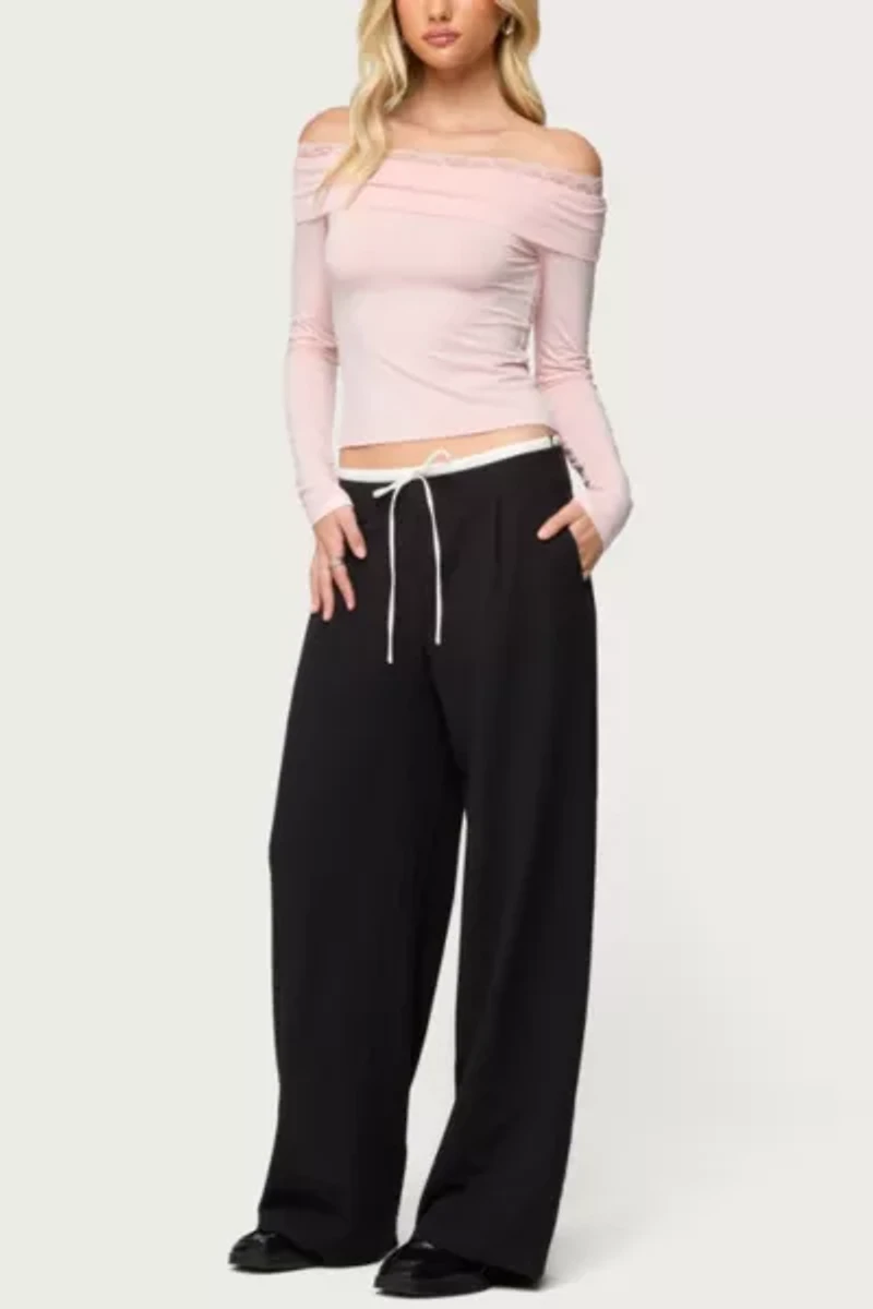 Edikted Janus Lacey Fold Over Top