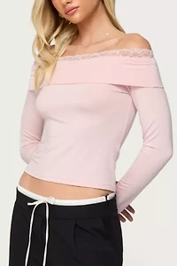 Edikted Janus Lacey Fold Over Top
