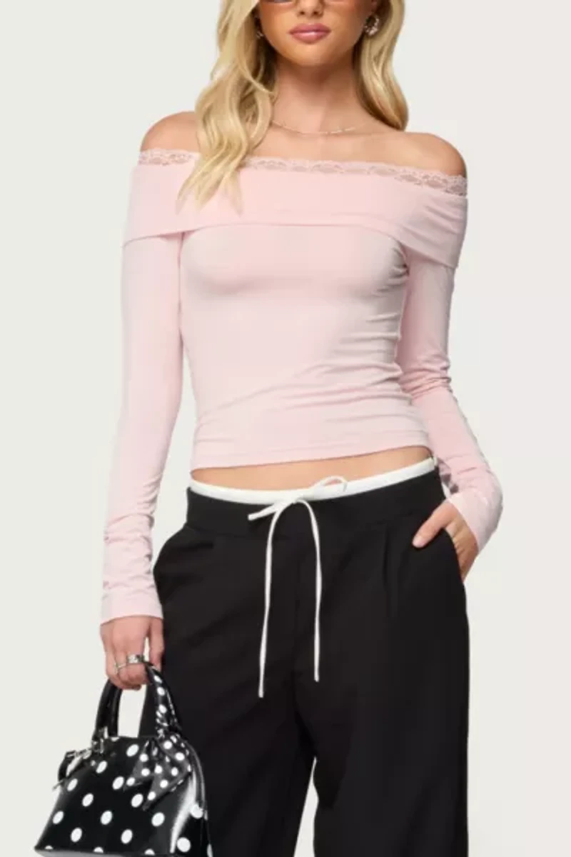 Edikted Janus Lacey Fold Over Top