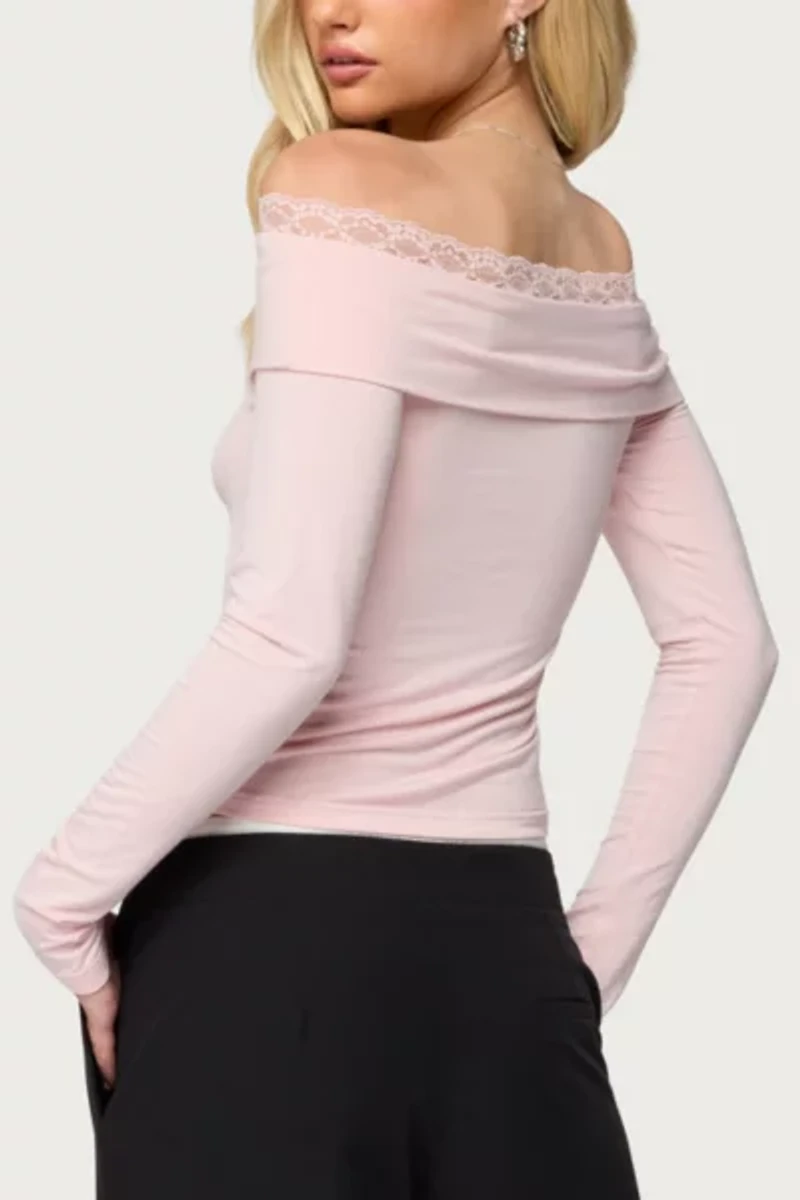 Edikted Janus Lacey Fold Over Top