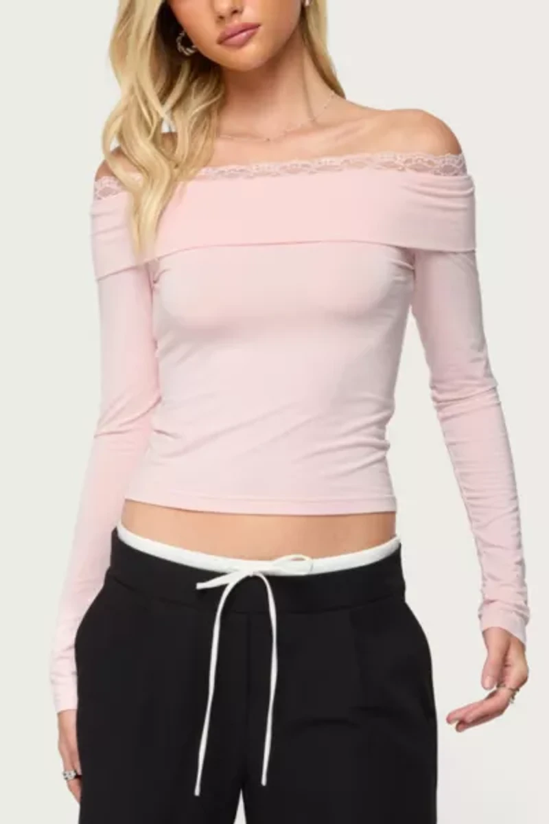 Edikted Janus Lacey Fold Over Top