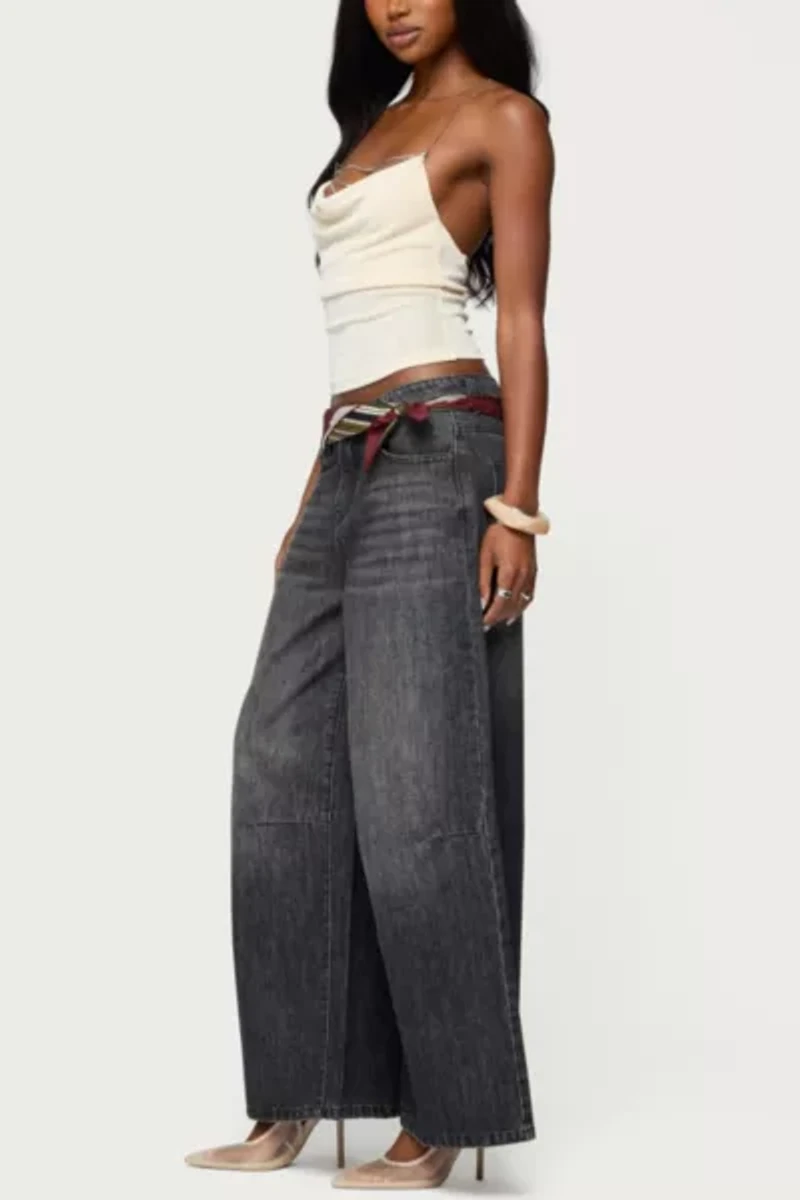 Edikted Khloey Chain Cowl Neck Top