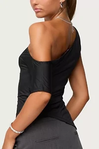 Edikted Katana Asymmetric Off Shoulder Top