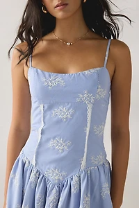 Kiss The Sky Riviera Drop Waist Striped Mini Dress