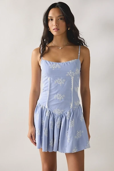 Kiss The Sky Riviera Drop Waist Striped Mini Dress