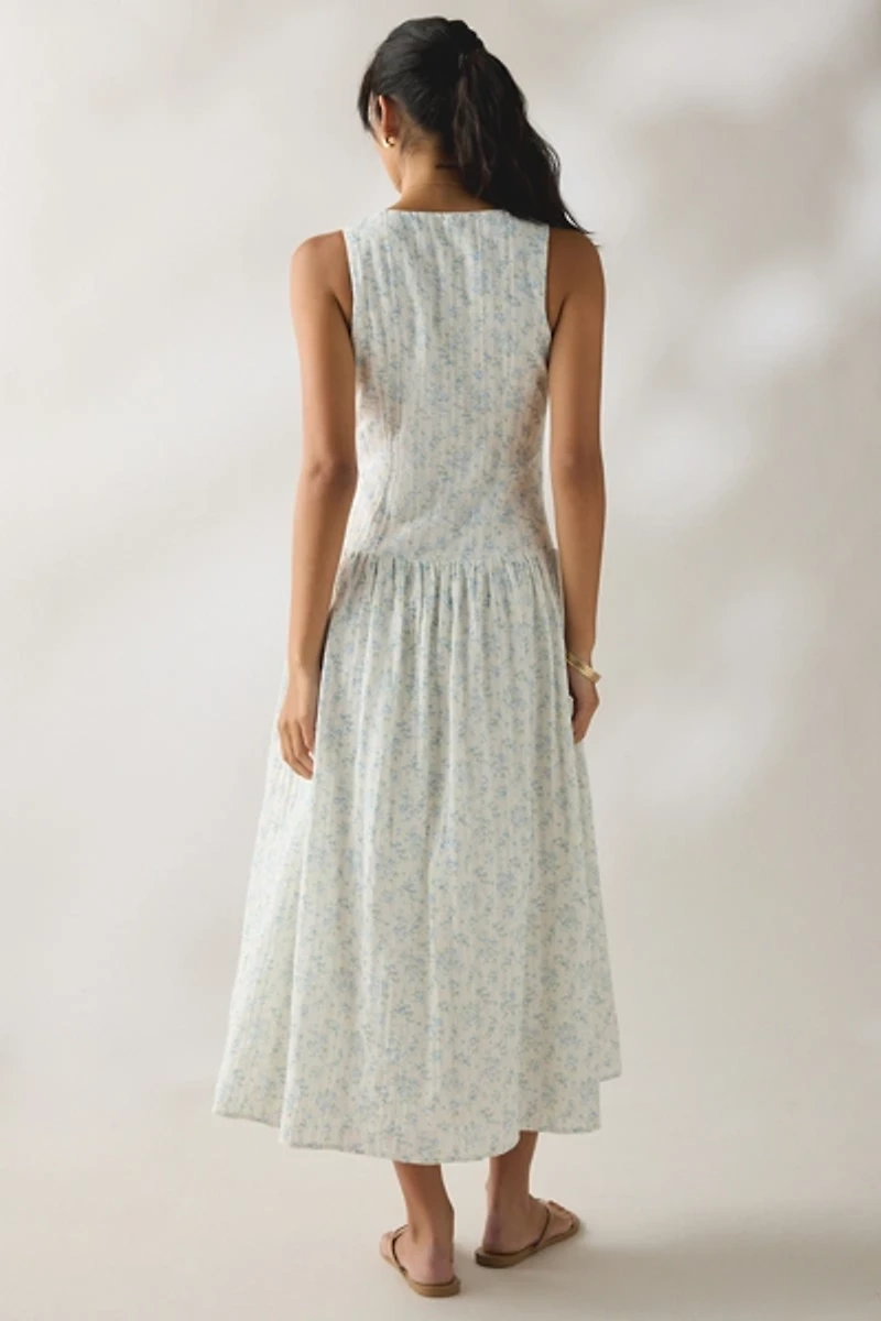 Kiss The Sky Summer Breeze Drop Waist Midi Dress