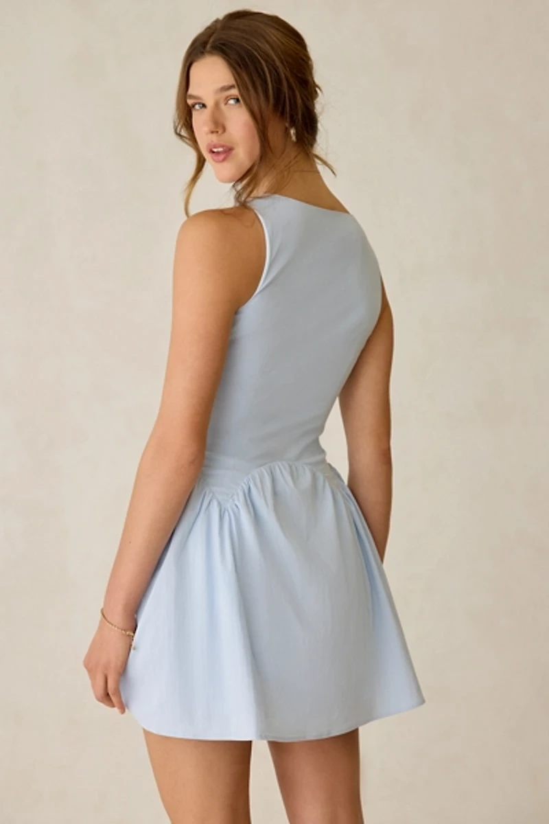 Kiss The Sky Ariana Tie-Front Corset Mini Dress