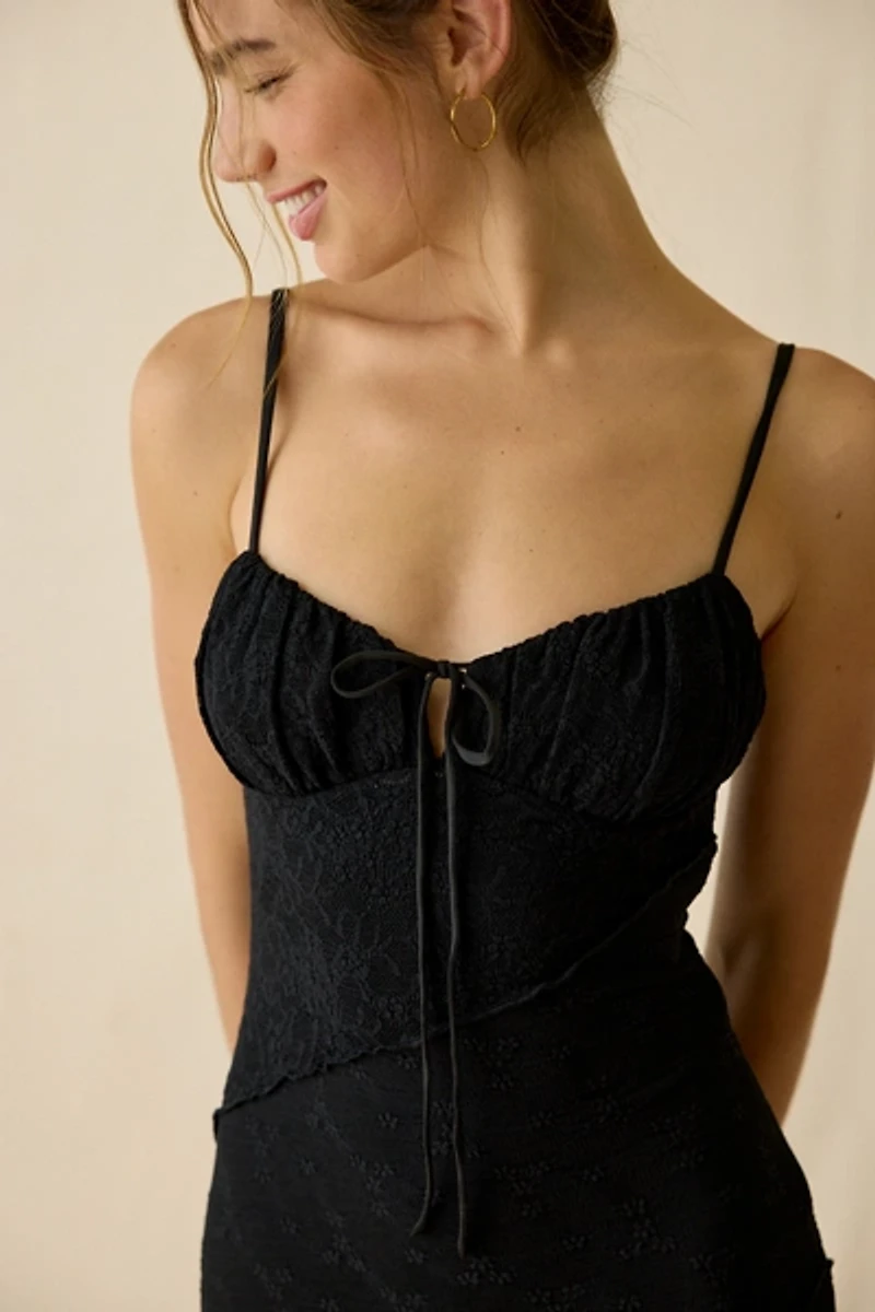 Kiss The Sky Alessia Spliced Lace Maxi Dress