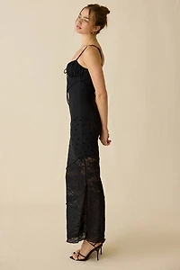 Kiss The Sky Alessia Spliced Lace Maxi Dress