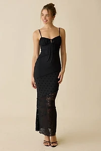 Kiss The Sky Alessia Spliced Lace Maxi Dress