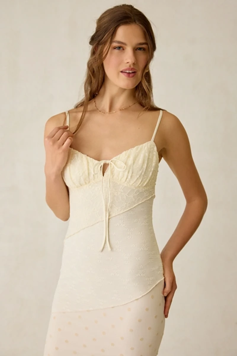 Kiss The Sky Alessia Spliced Lace Maxi Dress