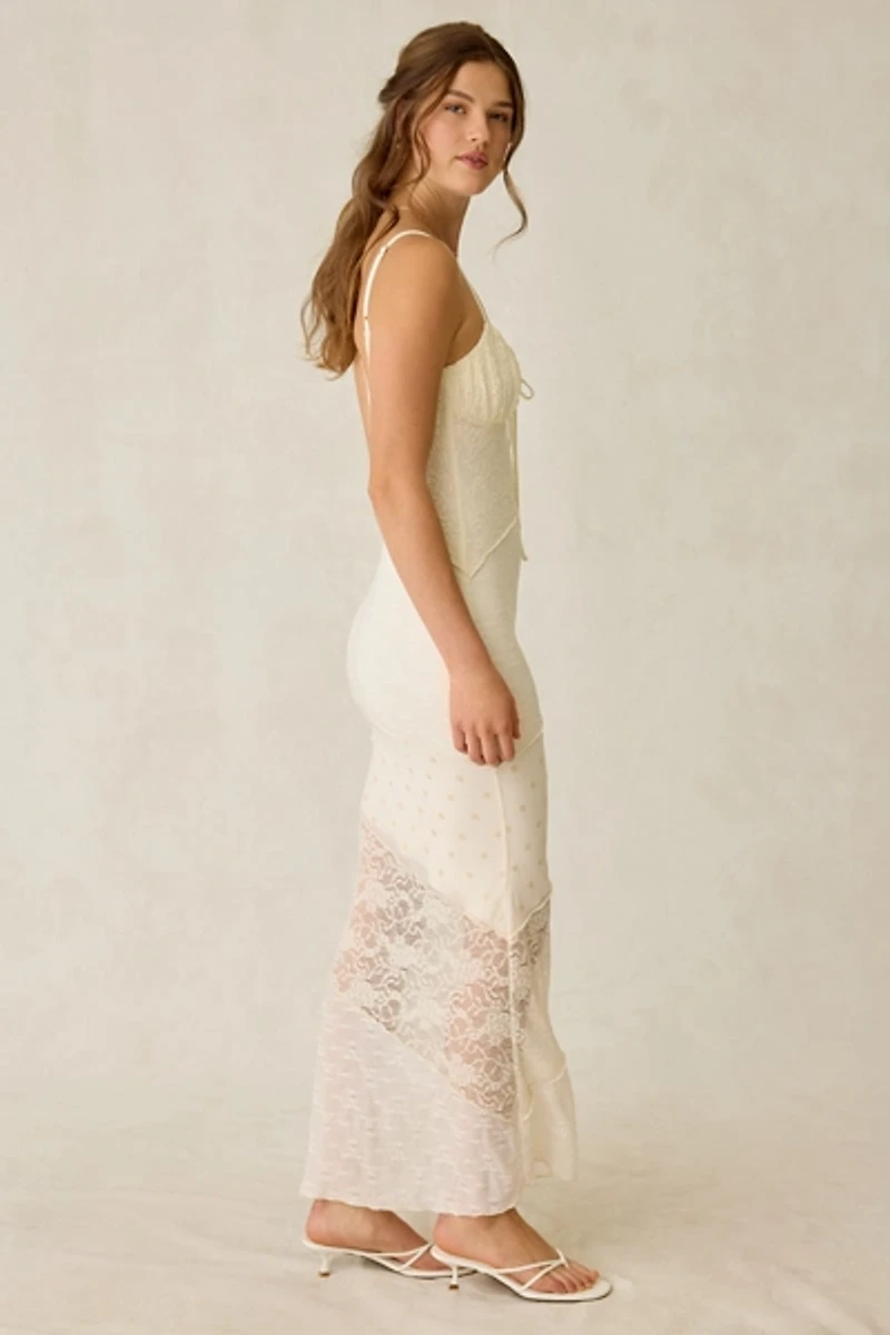 Kiss The Sky Alessia Spliced Lace Maxi Dress