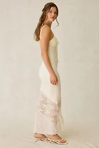 Kiss The Sky Alessia Spliced Lace Maxi Dress