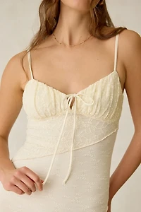 Kiss The Sky Alessia Spliced Lace Maxi Dress