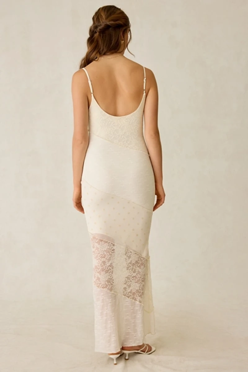 Kiss The Sky Alessia Spliced Lace Maxi Dress