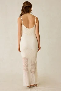 Kiss The Sky Alessia Spliced Lace Maxi Dress