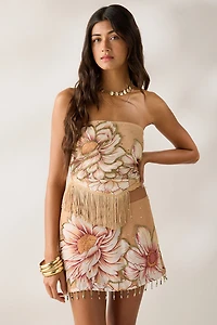 Kimchi Blue The Rain Beaded Fringe Mini Skirt