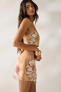 Kimchi Blue The Rain Beaded Fringe Mini Skirt