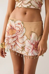 Kimchi Blue The Rain Beaded Fringe Mini Skirt