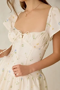 Kiss The Sky Bella Flutter Sleeve Corset Mini Dress