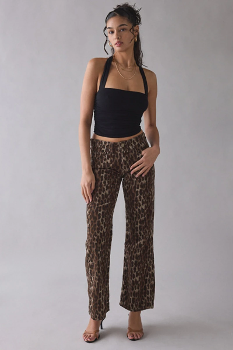 AFRM Arnya Ruched Mesh Halter Top