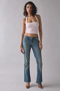 AFRM Arnya Ruched Mesh Halter Top