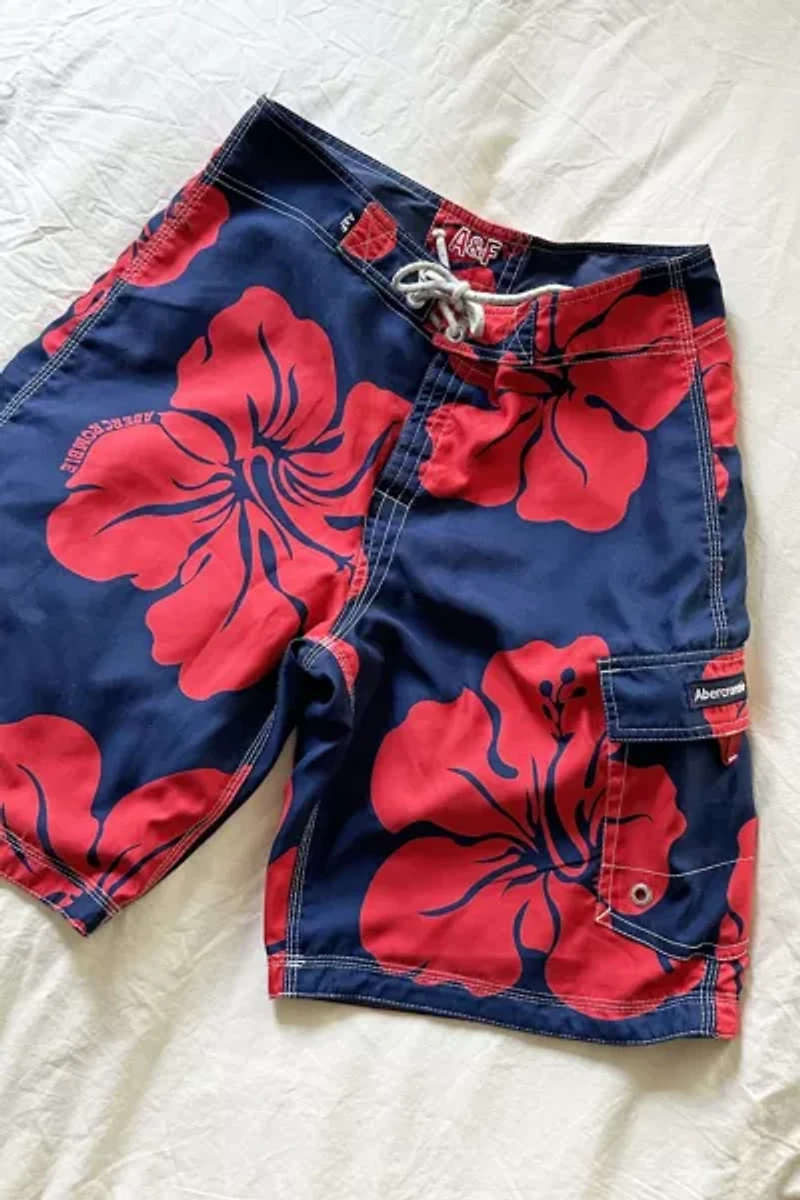 Vintage Y2K Ambercrombie & Fitch Hibiscus Floral Boardshorts