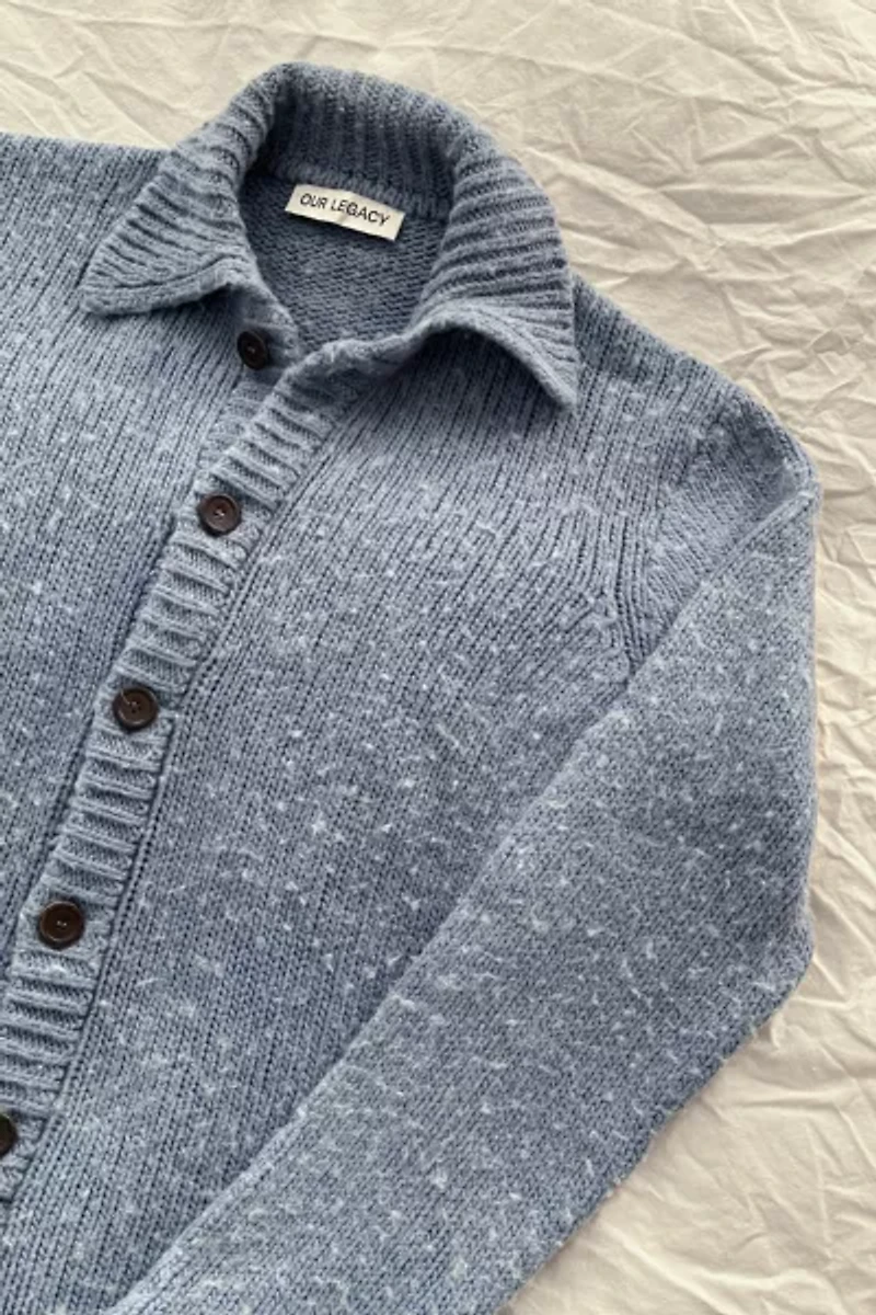 Our Legacy Dusty Blue Pilled Cardigan