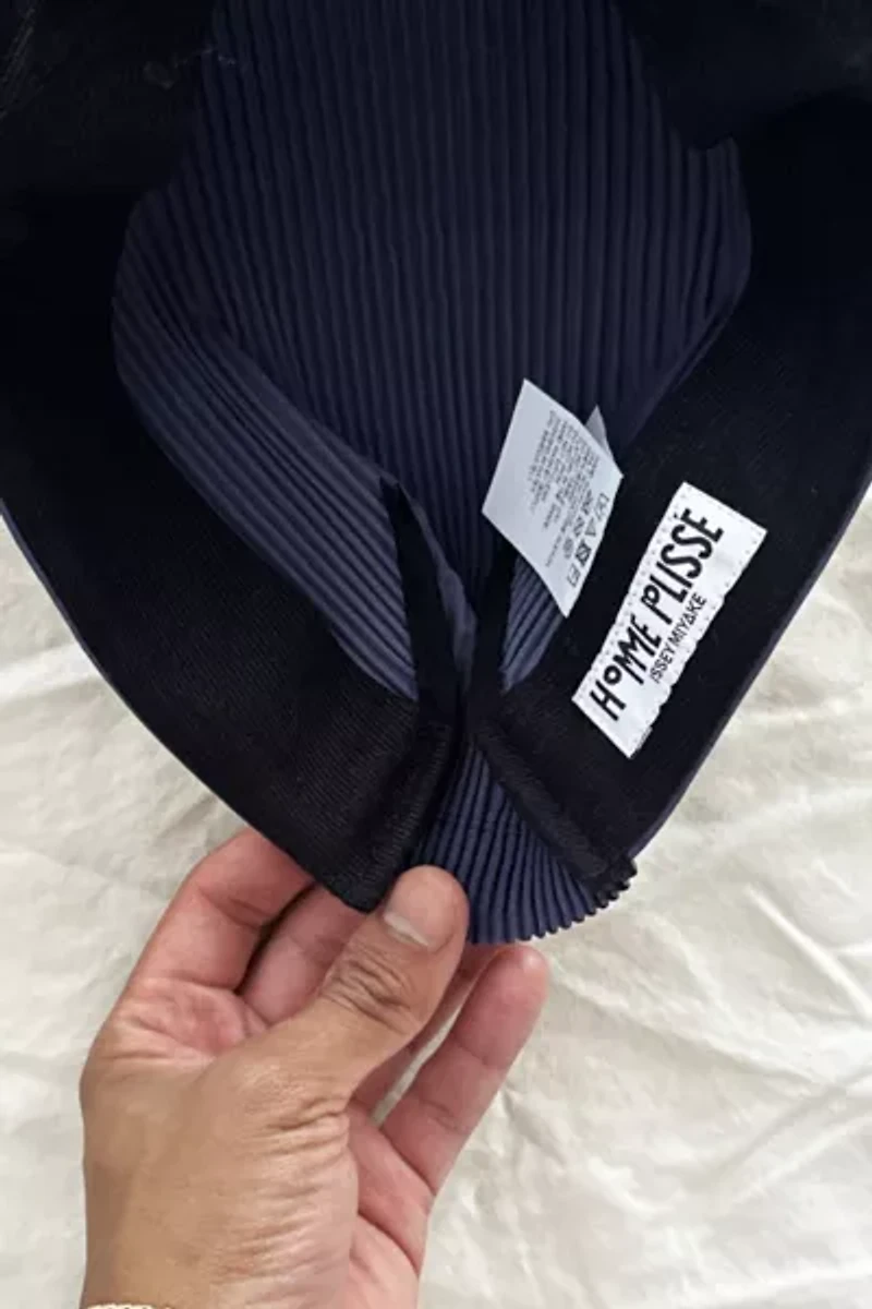 Issey Miyake Purple Pleated Hat